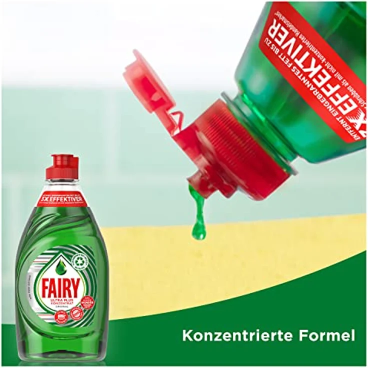 Fairy Ultra Plus Geschirrspülmittel, Konzentrat für strahlend sauberes Geschirr, 450 ml – Bild 5