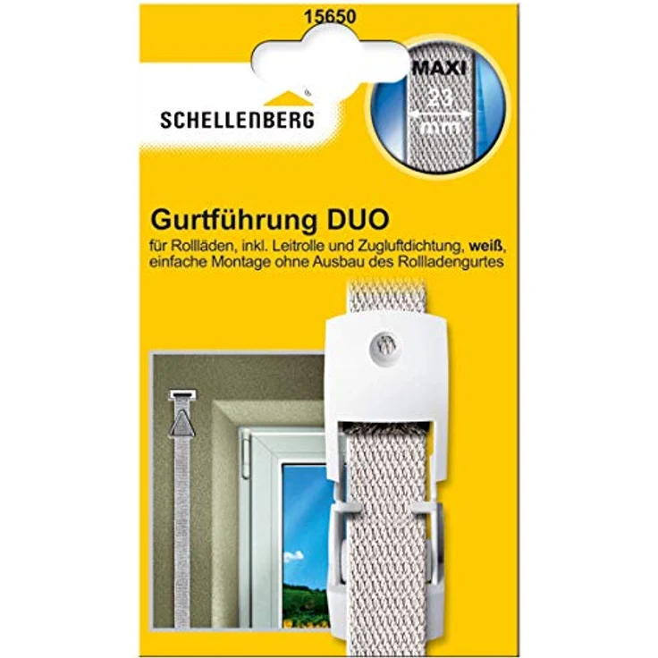 Schellenberg 15650 Gurtführung Duo MAXI mit Zugluftdichtung und Leitrolle, verringert den Verschleiß von Gurten – Bild 5