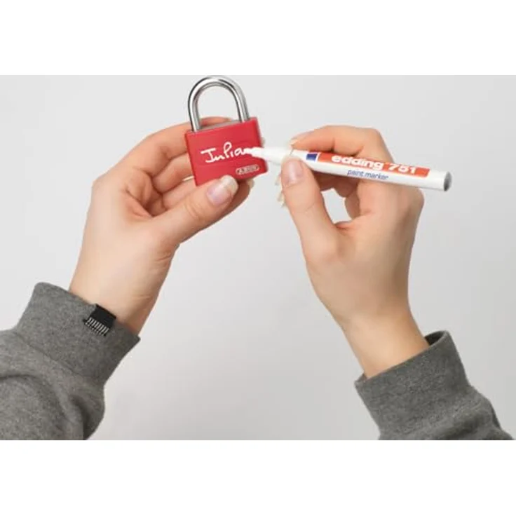 ABUS Aluminium-Vorhangschloss myLock T65AL-40, rot, 50870 – Bild 3