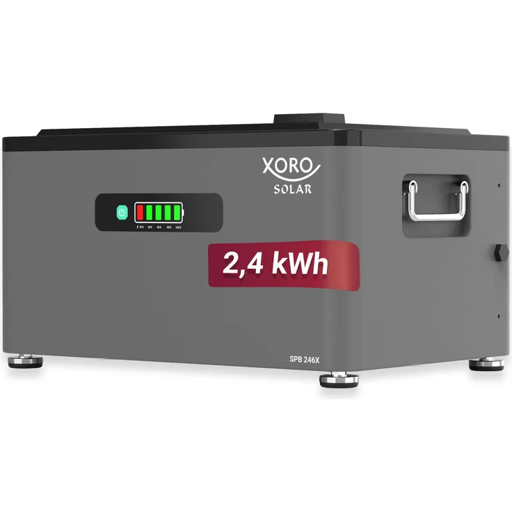 XORO SOLAR SPB 246X, 2.4 kWh Modularer Erweiterungsakku für ATLAS Solarspeicher mit LiFePO₄-Technologie, IP65 Schutz und Plug-&-Play-Integration