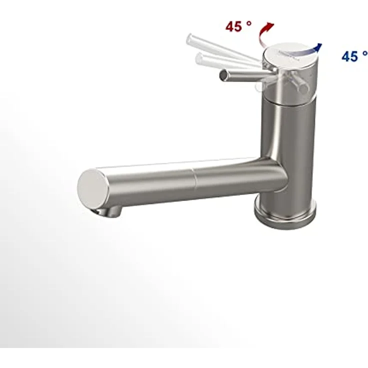 Villeroy & Boch Como Shower Küchenarmatur, Niederdruck mit ausziehbarem Brauseschlauch und schwenkbarem Auslauf – Bild 6