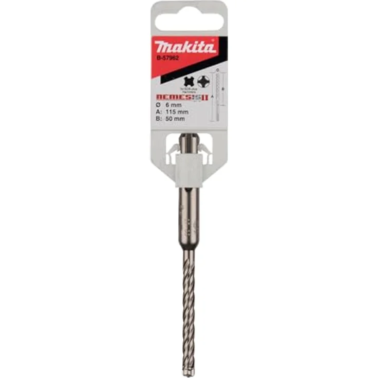 Makita B-57962 Hammerbohrer 6 mm, Gesamtlänge 115 mm, SDS-Plus, 1 Stück – Bild 2