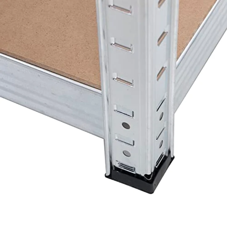 Greenblue Kellerregal, Lagerregal aus verzinktem Stahl, 5 Fachböden mit 175 kg Tragkraft, flexibel montierbar, grau – Bild 6
