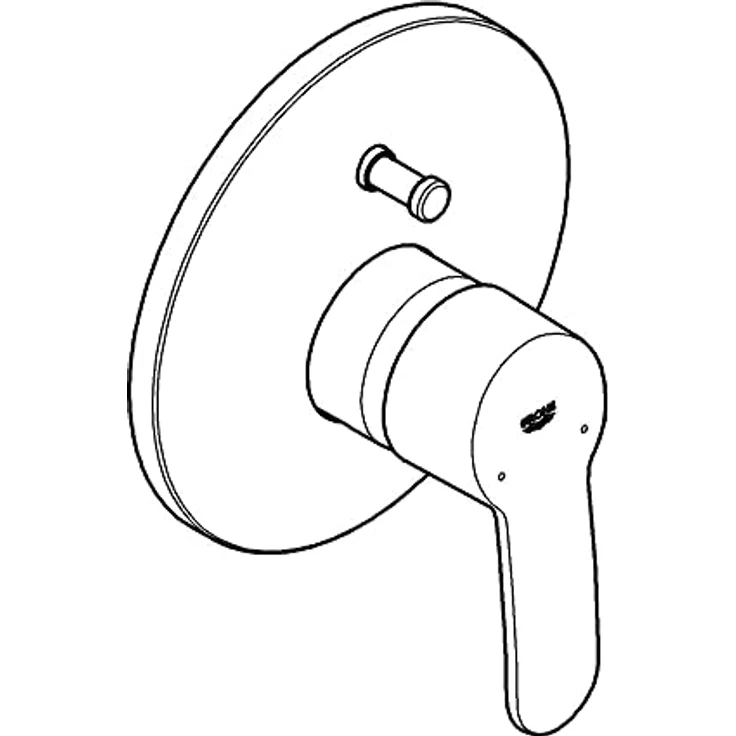 Grohe Eurostyle Cosmopolitan EH-Wannenbatterie, Einhand-Duscharmatur mit chromfarbener Grohe StarLight Oberfläche und automatischer Umstellung Wanne/Brause, inkl. Fertigmontageset - 19506002 – Bild 4