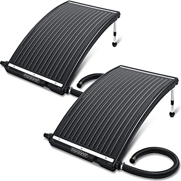 Monzana Sonnenkollektor 110x69x14cm 10000 L-h Höhenverstellbar 32-38mm Anschluss HDPE UV-Beständig Erweiterbar Poolheizung Solar Heizung Warmwasser Schwimmbecken – Bild 1