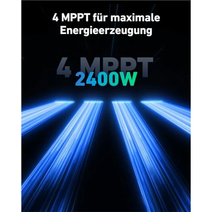 Anker SOLIX Solarbank 2 E1600 Pro, All-in-One Stromspeicher mit Mikroinverter, 1,6kWh, 4 MPPT 2400W Solareingang, 1000W AC, 6000 Ladezyklen, 9,6kWh Kapazität, Plug&Play – Bild 2