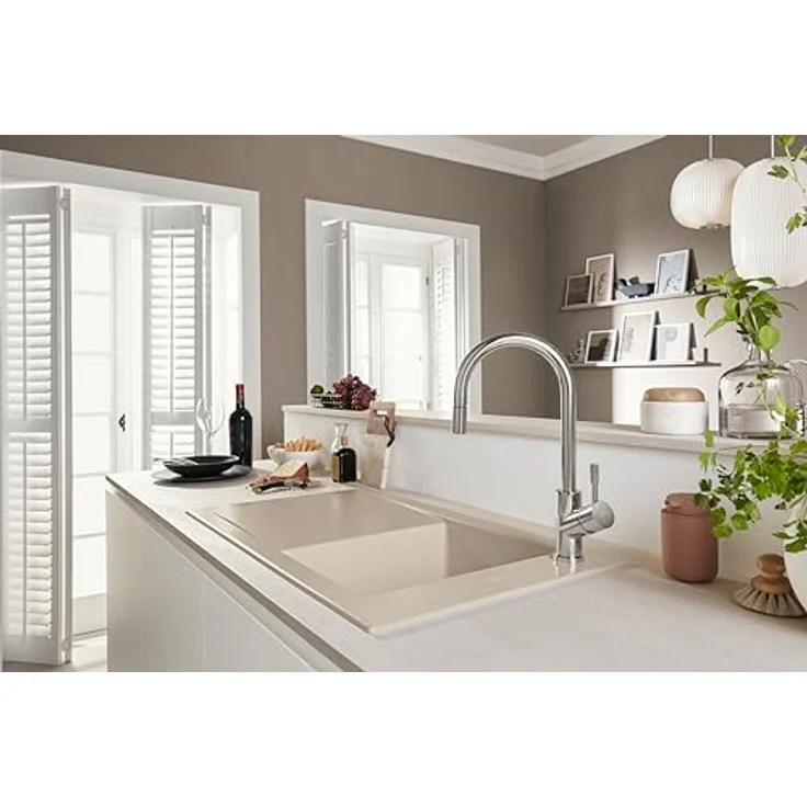 Villeroy & Boch Küchenarmatur 925400LE, Edelstahl poliert, mit Ausziehbrause und keramischen Dichtungen – Bild 6
