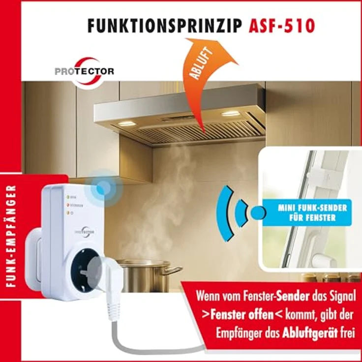 Protector ASF-510, Zeitschaltuhr für Abluftsteuerung mit programmierbarem Timer – Bild 2