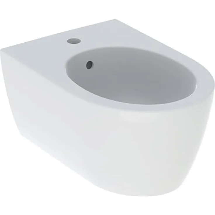 Geberit iCon Wandbidet mit Überlauf, geschlossene Form, weiß, 501898, Farbe: Weiß - 501.898.00.1