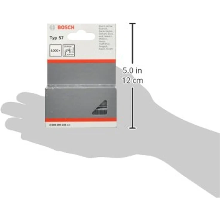 Bosch Accessories Flachdrahtklammern Typ 57, 1000 Stück, 10mm x 10.6mm, für Tackeranwendungen mit dünnen Materialien – Bild 4