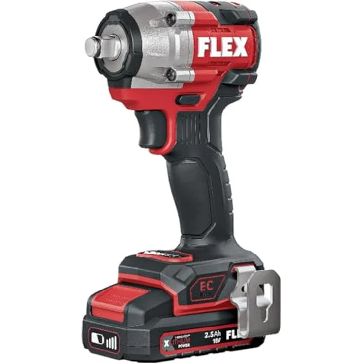Flex Akku Schlagschrauber IW 1/2 Zoll 400 18.0-EC C 2,5Ah 5,0Ah, bürstenloser Motor, LED-Licht, 600 Nm max. Lösemoment – Bild 5