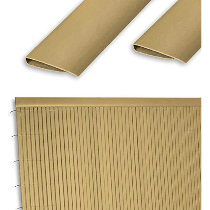 Ribelli PVC Abschlussleiste, 100 cm, Bambus, 4 Stück, frost- und wasserabweisend, einfache Montage – Bild 4