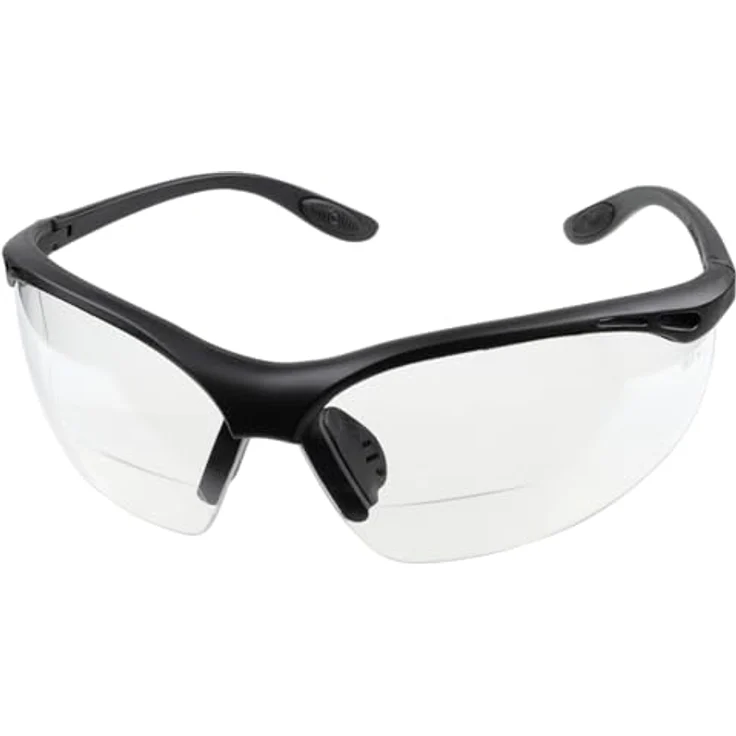 wolfcraft Bügelschutzbrille 4943000, Schutzbrille mit Sehstärke +2,5 Dioptrien, mechanische Sicherheit nach EN 166:2001 – Bild 1