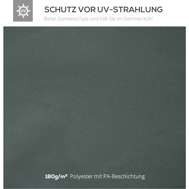 Outsunny Pavillon-Ersatzdach, Grau, 295 x 295 cm, Wasser- und UV-beständig – Bild 3