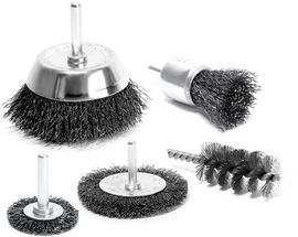 S&R Drahtbürste Set für Bohrmaschinen, 5-tlg.