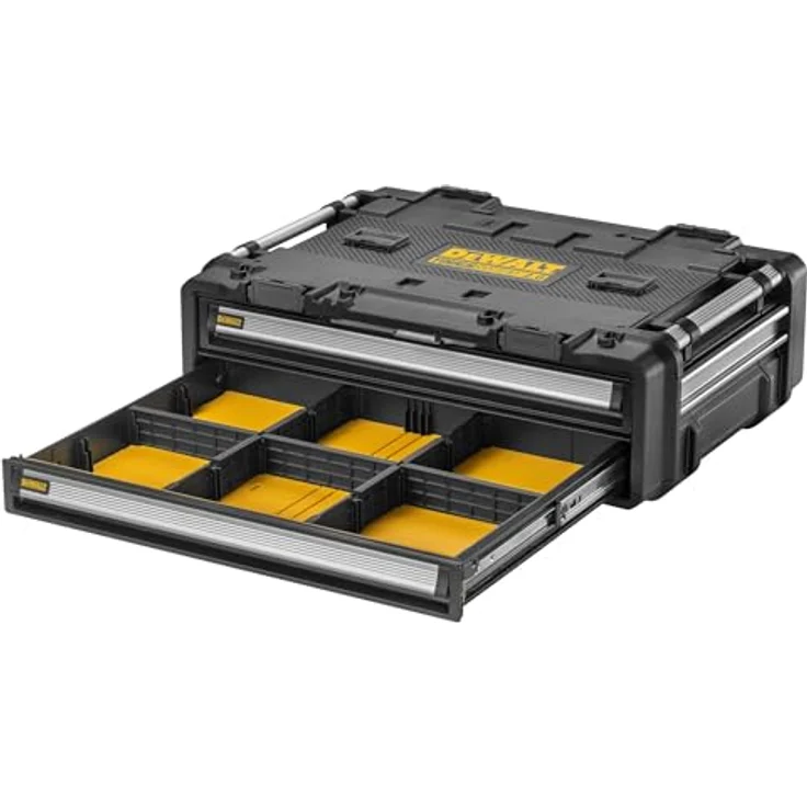 Dewalt ToughSystem dxl Modul mit zwei Schubladen, robuster Kunststoff-Korpus, kompatibel mit ToughSystem 1.0 und 2.0 – Bild 37