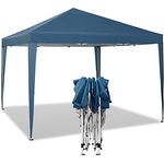 WOLTU Pavillon Pop-Up wasserdichter Faltpavillon Sonnenschutz Event Pavillon Gartenpavillon auf Terrasse Camping Festival Pagodenzelt aus Oxford Metallrahmen 3 x 3 m Blau PVL0002bl