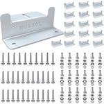 NuaSol NuaFix 16x Z-Winkel aus Edelstahl & Aluminium, witterungsbeständig, 2mm Stärke für Photovoltaik Solarmodule Montagelösungen