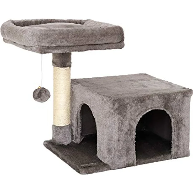 lionto Kratzbaum Kletterbaum Katzenkratzbaum Katzenbaum Höhe 50 cm, dunkelgrau – Bild 1