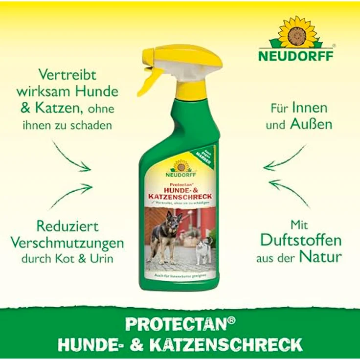 Neudorff Protectan Hunde- und KatzenSchreck – vertreibt effektiv störende Hunde und Katzen in Innenräumen und im Außenbereich, anwendungsfertig, 500 ml – Bild 2