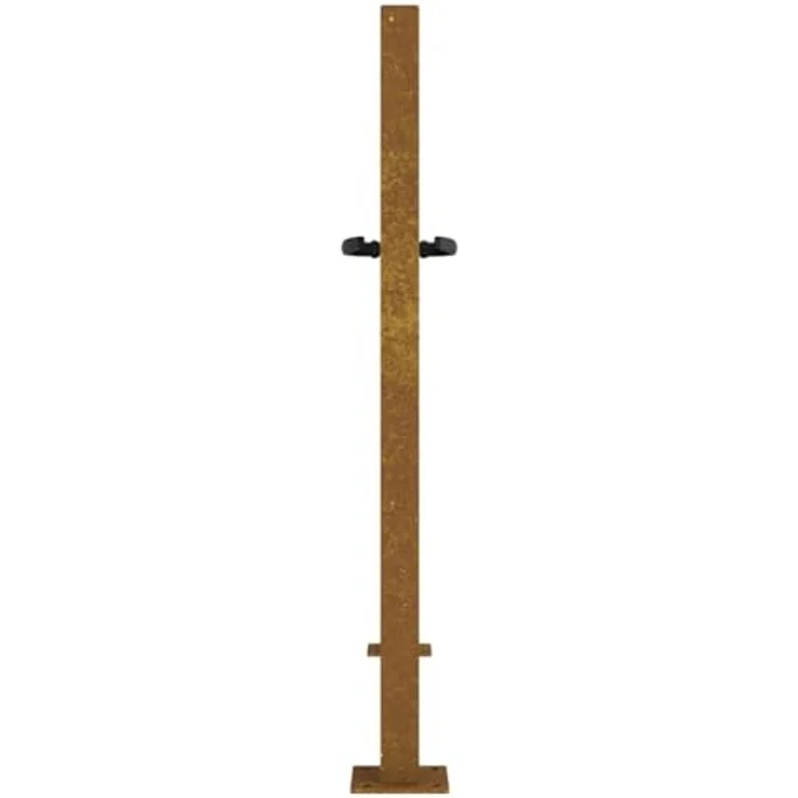vidaXL Gartentor 105x80 cm Cortenstahl Bambus-Design Abschließbar Zauntor in Rostig – Bild 10