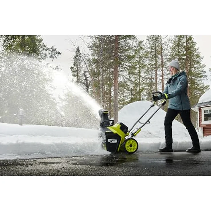 RYOBI 18 V ONE+ Akku-Schneefräse RY18STX45A-240, 45 cm Räumbreite, inkl. 2 x 4,0 Ah Akku und 2,0 A Ladegerät, effizientes Schneeräumen bis 25 cm Höhe – Bild 3