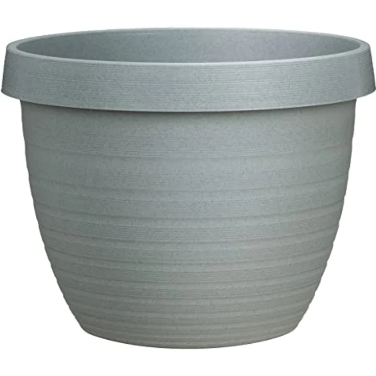 Scheurich Country Star, Pflanzgefäß aus Kunststoff, Granite Grey, 40 cm Durchmesser, 30 cm hoch, 21,5 l Vol. – Bild 1