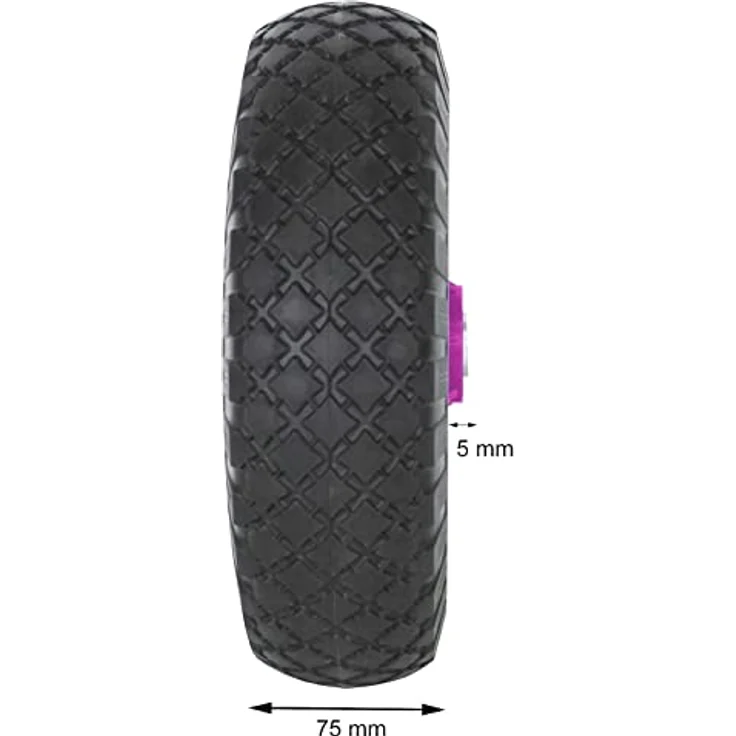 TRUTZHOLM 2 x Sackkarrenrad Vollgummi 260x85 PU pannensicher 3.00-4 Ersatzrad für Sackkarre Rad Reifen Ersatzrad - Preisvergleich – Bild 5