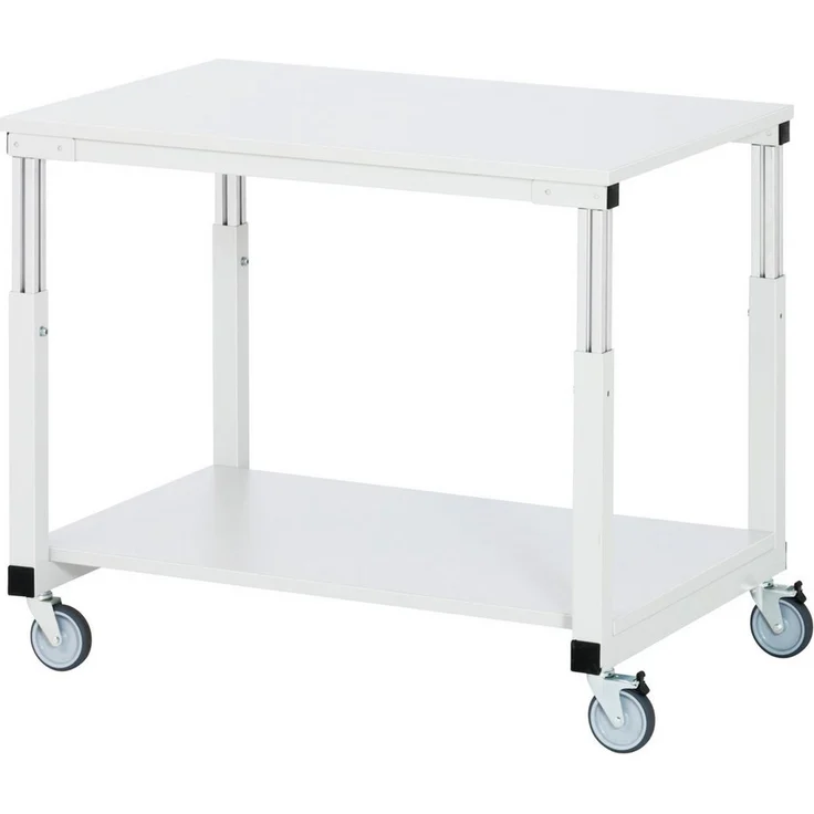 RAU Transportwagen Serie E, Tischwagen mit 22mm M-Platte, höhenverstellbar, lichtgrau, 1000x700x650-1000mm
