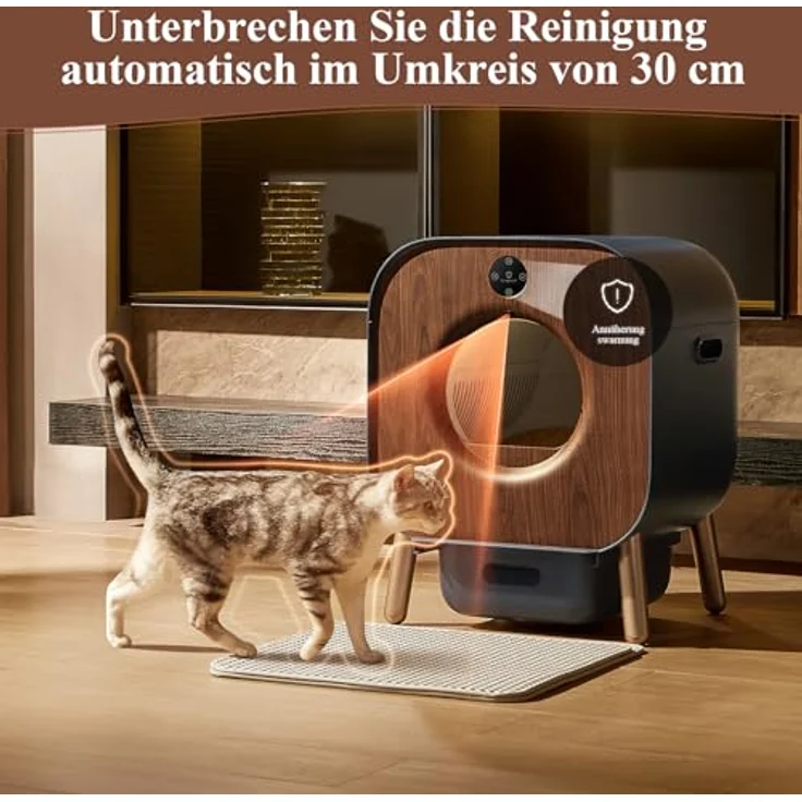 PAWBBY P1 Ultra Katzenklo Selbstreinigend, Selbstreinigende Katzentoilette, TÜV-Zertifizierung Bestanden, Anti-Klemm-/Pflanzendesodorierendes Design, App-Steuerung, Extra Groß für Mehrere Katzen – Bild 3