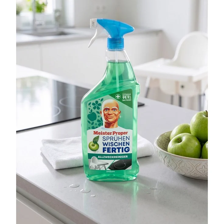 MEISTER PROPER Meister Proper Allzweckreiniger Spray Antibakteriell, 800 ml - effektive Reinigung für alle Oberflächen, Frühlingsduft