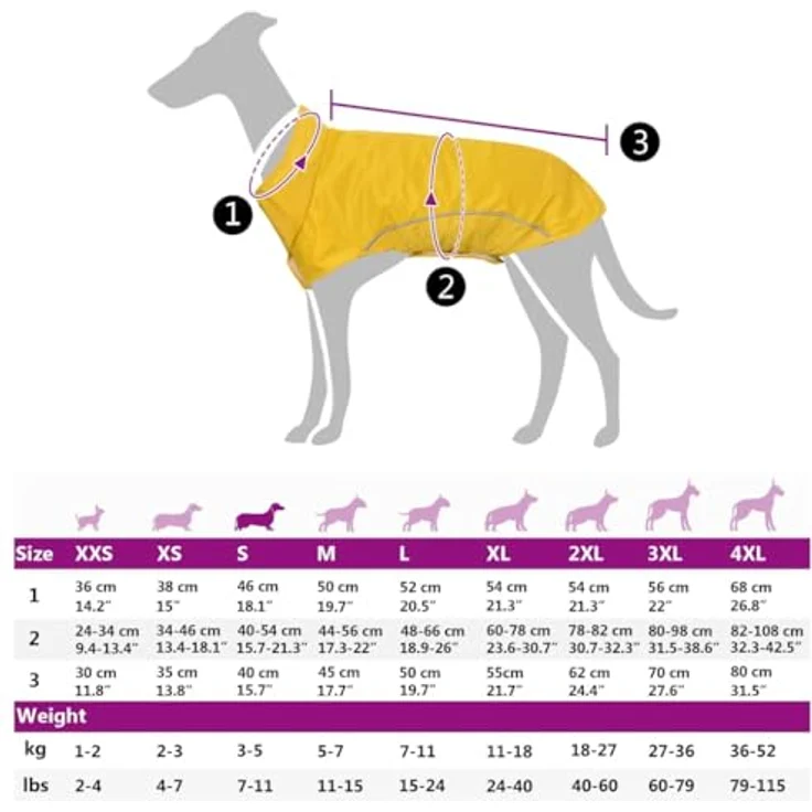 vidaXL Hunde Regenmantel Gelb S, Wasserdichter Hundemantel mit Reflexstreifen, Polyester, für Welpen – Bild 3