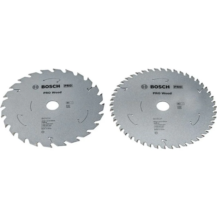 Bosch Kreissägeblatt Promo 2er Pack, 165 mm CL Pro Wood, für Weich- und Hartholz