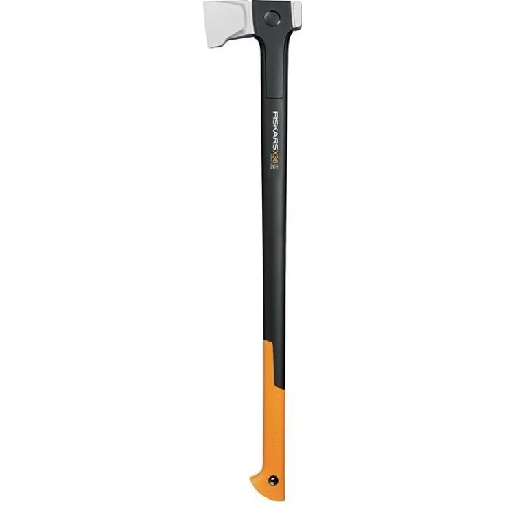 Fiskars, Axt + Beil, Spaltaxt X36, extra lange Klinge für Holzscheite über 30 cm, verbessertes Klingendesign, geschmiedeter Stahl, FibreComp-Axt, ultraleicht, SoftGrip-Griffzone, inklusive Hülle, designed in Finnland (schwarz)
