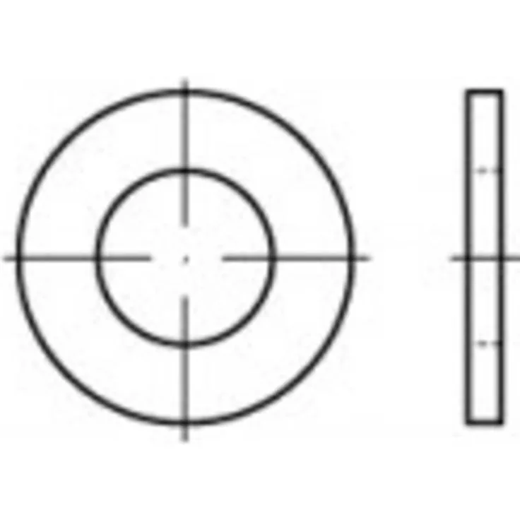 TOOLCRAFT Unterlegscheibe 19, Titan Grade 2 DIN125, 1 St. ohne Fase, Abmessungen 19 x 34 x 3 mm