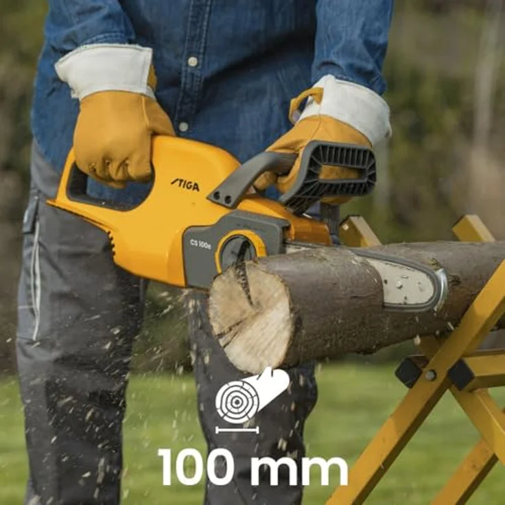 STIGA GARDEN Akku-Kettensäge CS 100e, 25,00 cm Schwertlänge, 14,5 m/s, inkl. 4 Ah Akku und Ladegerät – Bild 8