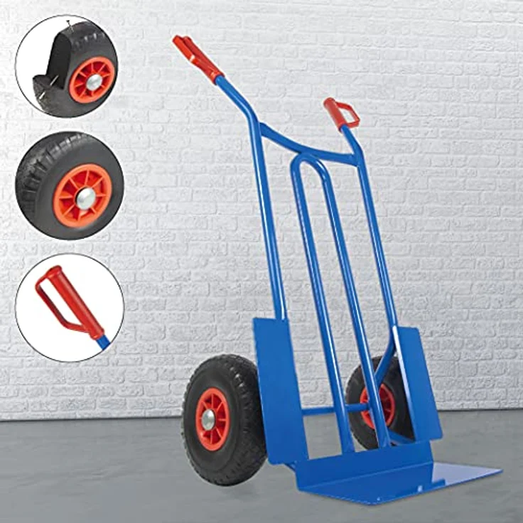 TRESTLES S01 blau Profi Sackkarre Transportkarre Stapelkarre 250 kg PU Rad – Bild 9
