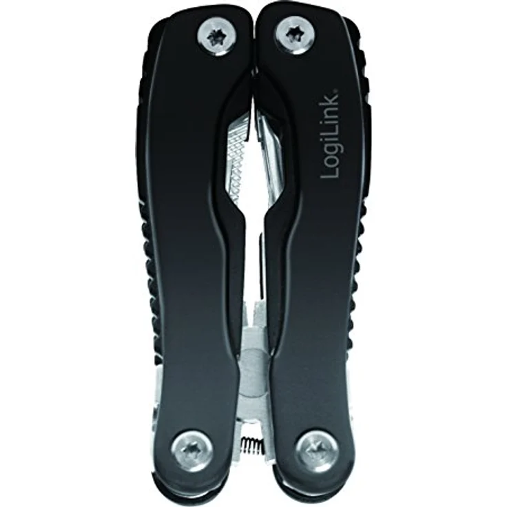 LogiLink WZ0044 11 in 1 Multitool, multifunktionales Überlebenswerkzeug im Taschenformat mit Zange, Schwarz/Silber, ideal für Autofahrten und Outdoor-Abenteuer – Bild 5