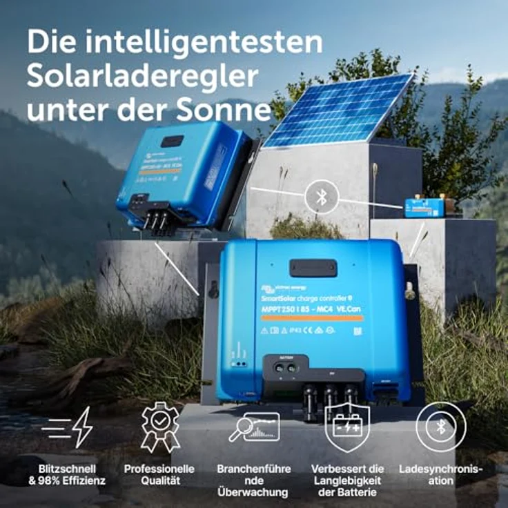 Victron Energy SmartSolar MPPT MC4 kompatibler VE.Can Laderegler (Bluetooth), 250V 85A 12/24/36/48-Volt - Solar Laderegler – Bild 2