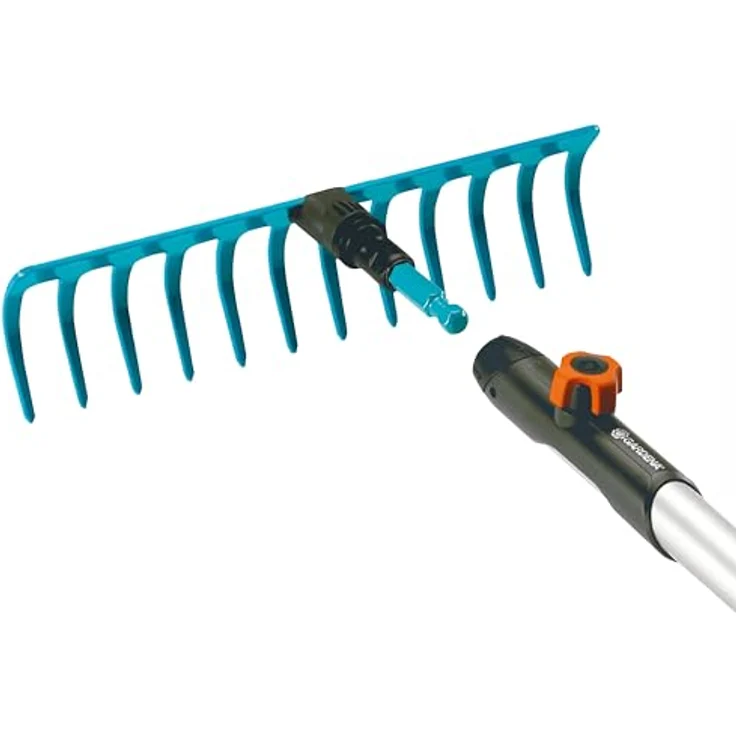 GARDENA combisystem-Rechen: Praktische Harke mit 12 Zinken, ideales Gartenzubehör zum Rechen, Unkrautentfernen und zur Bodenbearbeitung, Arbeitsbreite 30 cm, passend zu allen cs-Stielen (3177-20) – Bild 2
