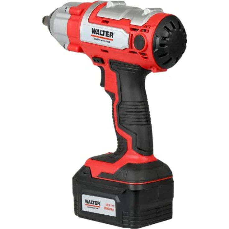 Walter Werkzeuge Li-Ion Akku-Drehschlagschrauber 18V, 250Nm, bis 3000 Schläge-min, Stecknuss-Set, LED-Arbeitslicht – Bild 4