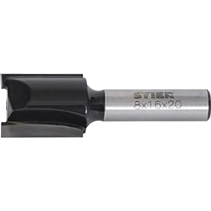 STIER Nutfräser HM (HW), Durchmesser (D) 16 mm, Schaft (S) 8 mm, Hartmetall, Fräser für Oberfräse, Nutfräse - Preisvergleich