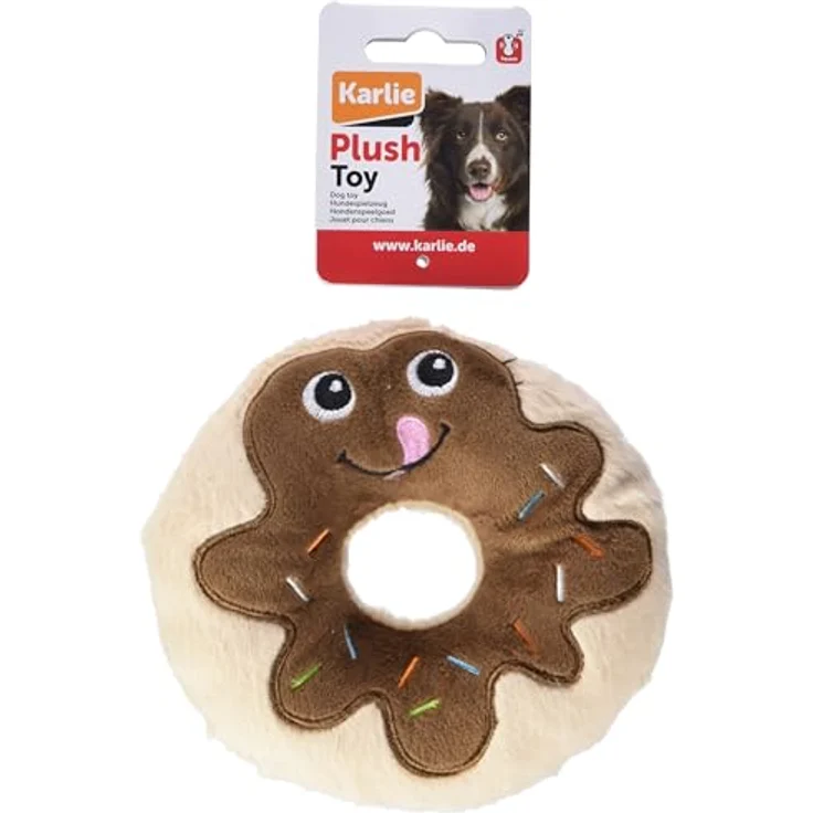 Karlie Hundespielzeug Plüsch Schoko Donut L: 14 cm braun – Bild 4