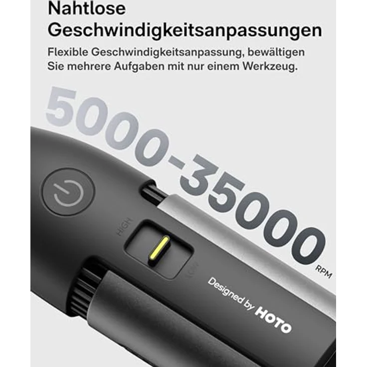 Xiaomi HOTO QWLDM002, Präzisions-Multifunktionsschleifer 12V Set mit 36 Zubehörteilen, 35.000 U/min, bürstenloser Motor, wiederaufladbare 3.000 mAh Batterie – Bild 5