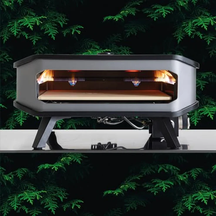 Millarco COZZE Starterset Gas Pizza Ofen inklusive Druckminderer mit Schlauch, mobiler Pizzaofen bis 400°Grad regelbar mit 34x34 cm Pizzastein – Bild 3