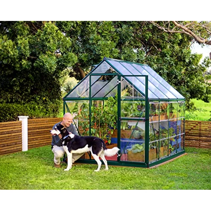 Palram Hybrid Gewächshaus, Grün, 247x185x208 cm – Bild 4