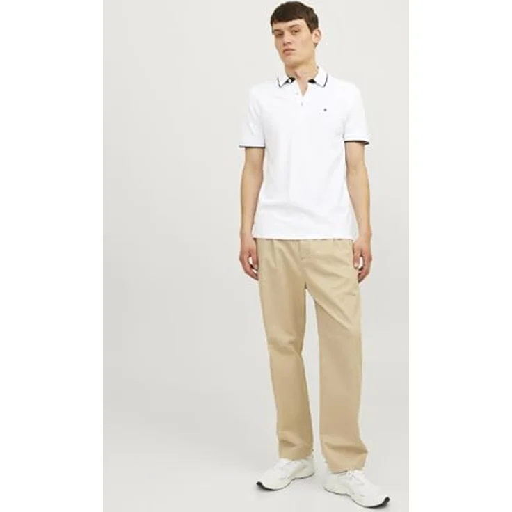 Jack & Jones Poloshirt JJEPAULOS POLO SS 2PK MP NOOS, 2er-Pack, Logostickerei, Sonnenschutz Nacken, weicher Single Jerseystoff, Baumwolle, Farbe: variabel – Bild 4