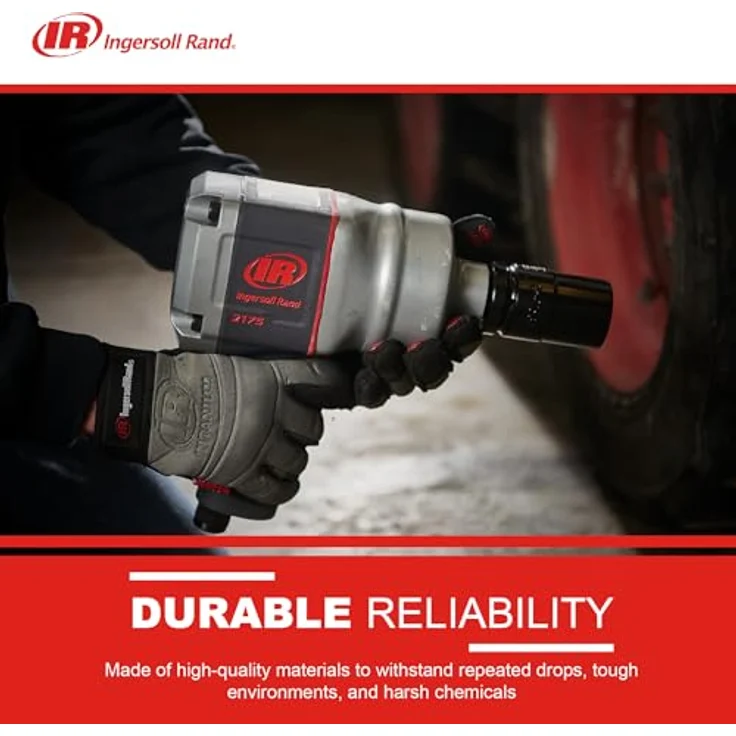 Ingersoll-Rand Druckluft Schlagschrauber 2175MAX, 2,5 cm, max. 600 m lbs, grau mit 360 Grad verstellbarem Pistolengriff und umgekehrtem Drehmoment – Bild 4