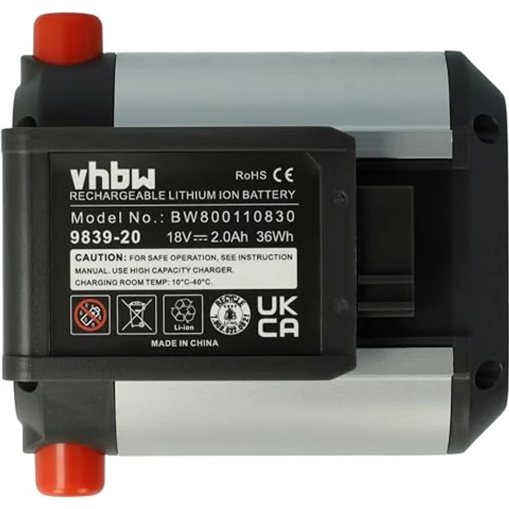 vhbw Akku für Gardena EasyCut Li-18/23 (9824-42), 2000mAh, 18V, Li-Ion, wiederaufladbar mit Überhitzungs- und Überspannungsschutz – Bild 1