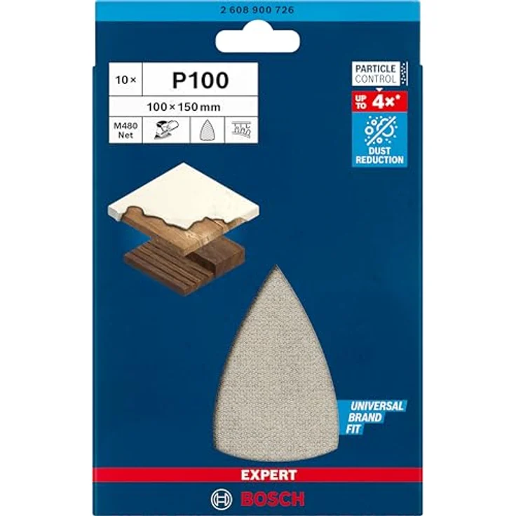 Expert M480 Schleifnetz für Multischleifer 100 x 150 mm, G 100, 10-tlg. – Bild 3